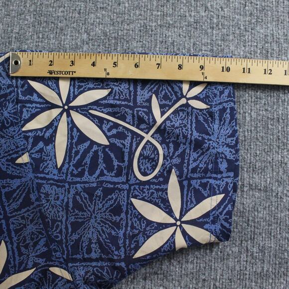 Avanti Shirt Men XXL Silk Hawaiian Aloha Floral Blue Button Up Tropical Colorful - Picture 5 of 6